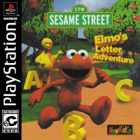Sesame Street Elmo's Letter Adventure PAL Playstation  box art